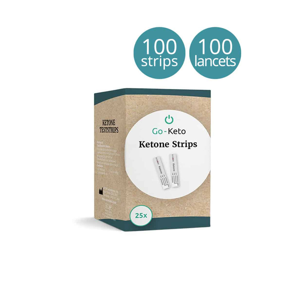 Go-Keto 100 Blood Ketone Test Strips + 100 Lancets