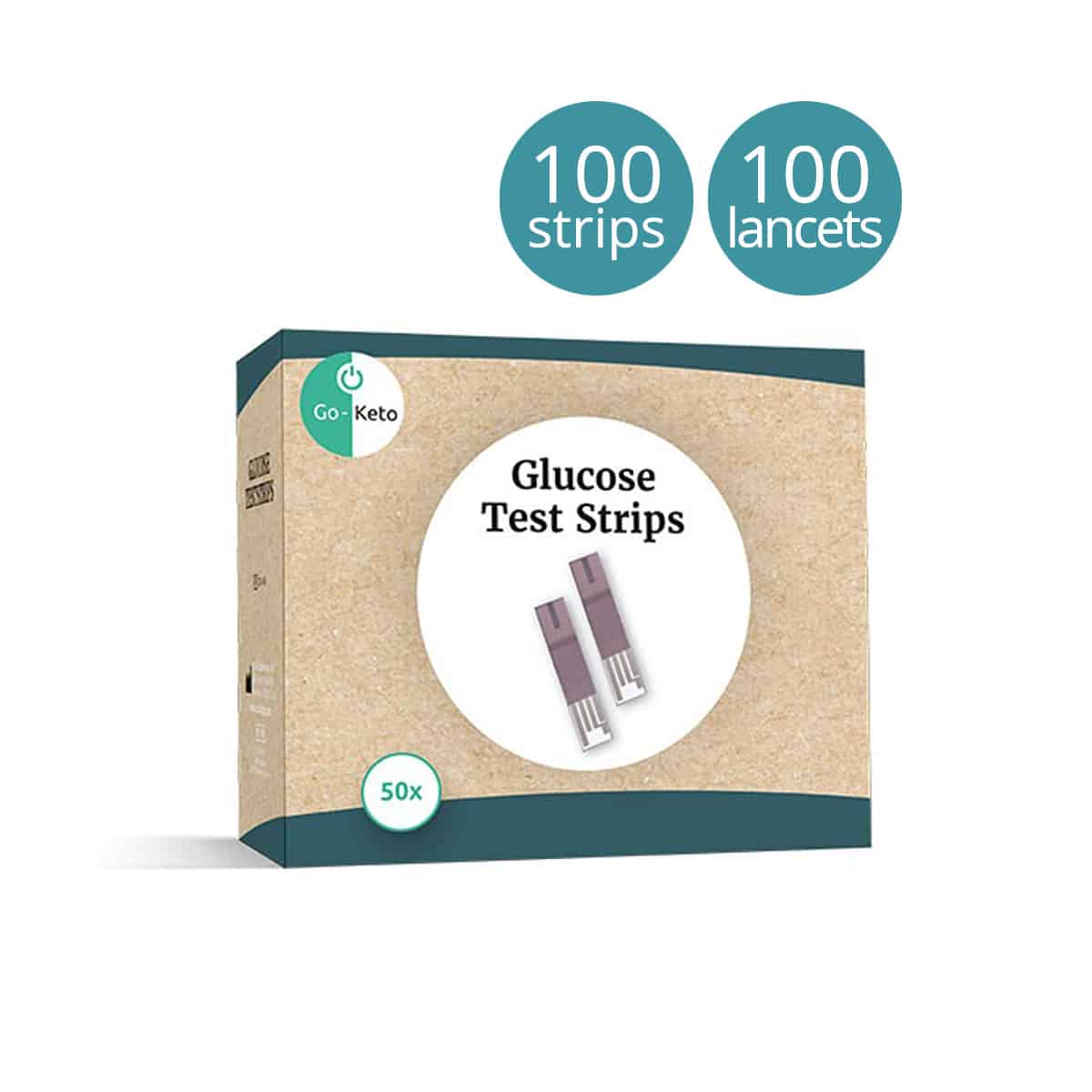 Go-Keto 100 Blood Glucose Test Strips + 100 Lancets