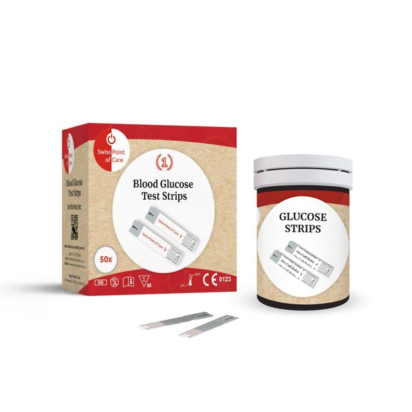 Swiss Point of Care Blood Glucose Test Strips (x50)
