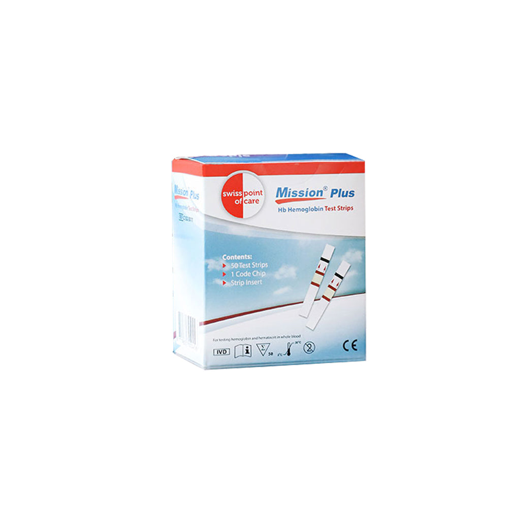 Kit de démarrage pour lecteur d'hémoglobine Mission Plus Hb (incluant 50 bandelettes)