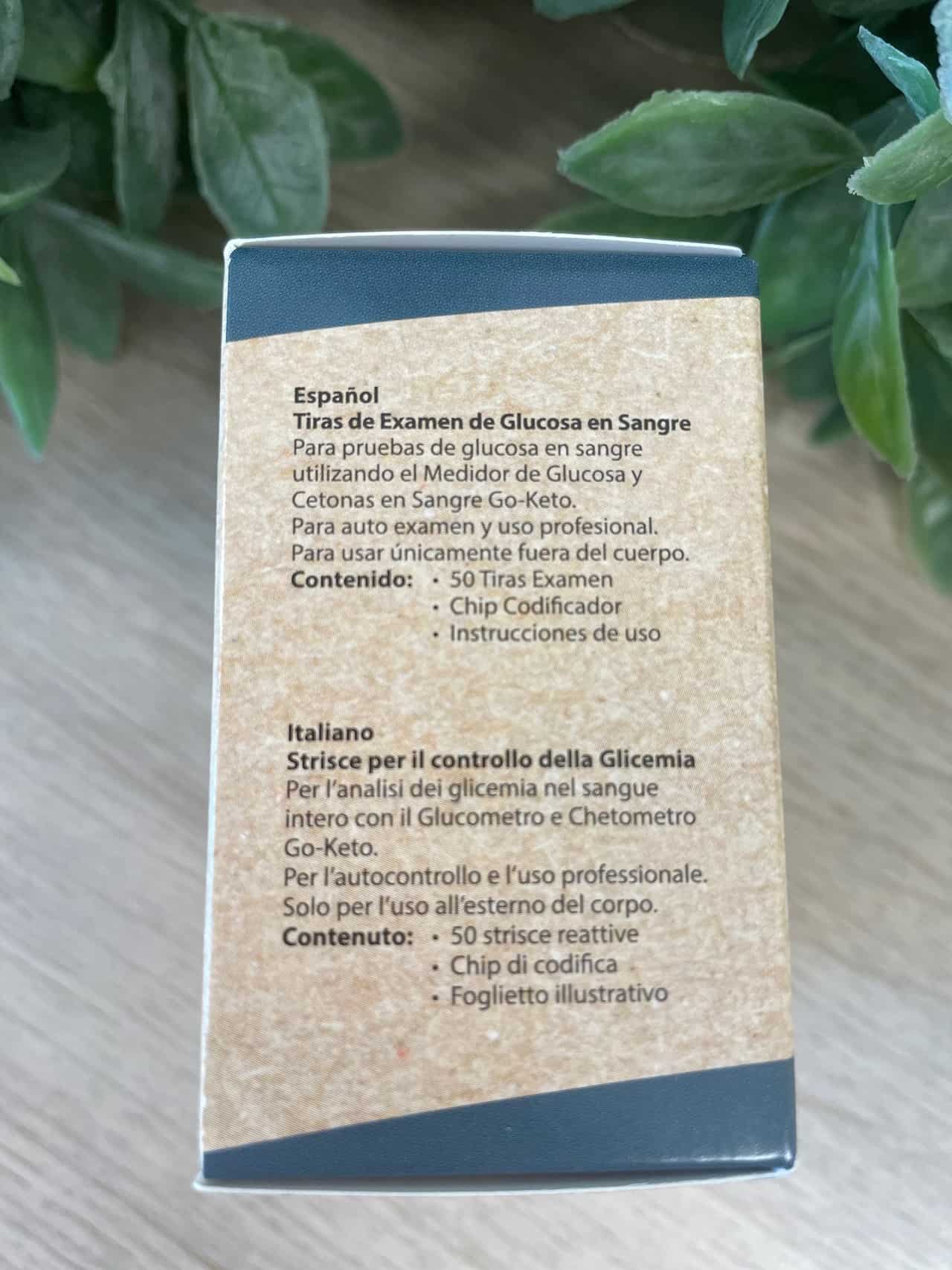 Bandelettes de test de glucose Go-Keto (x50)