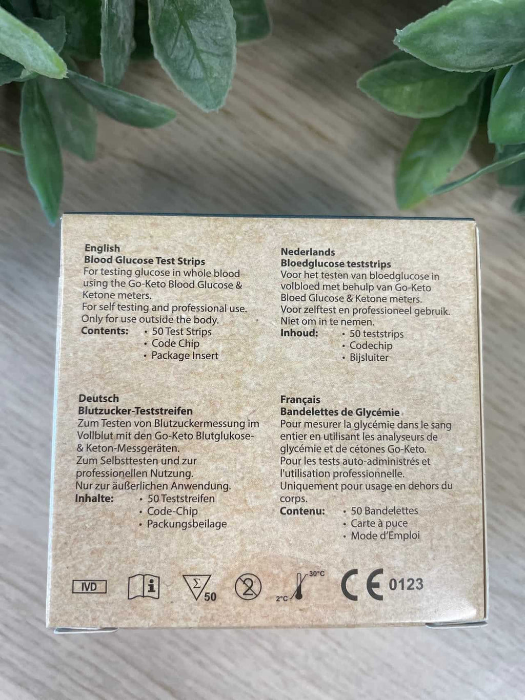 Bandelettes de test de glucose Go-Keto (x50)