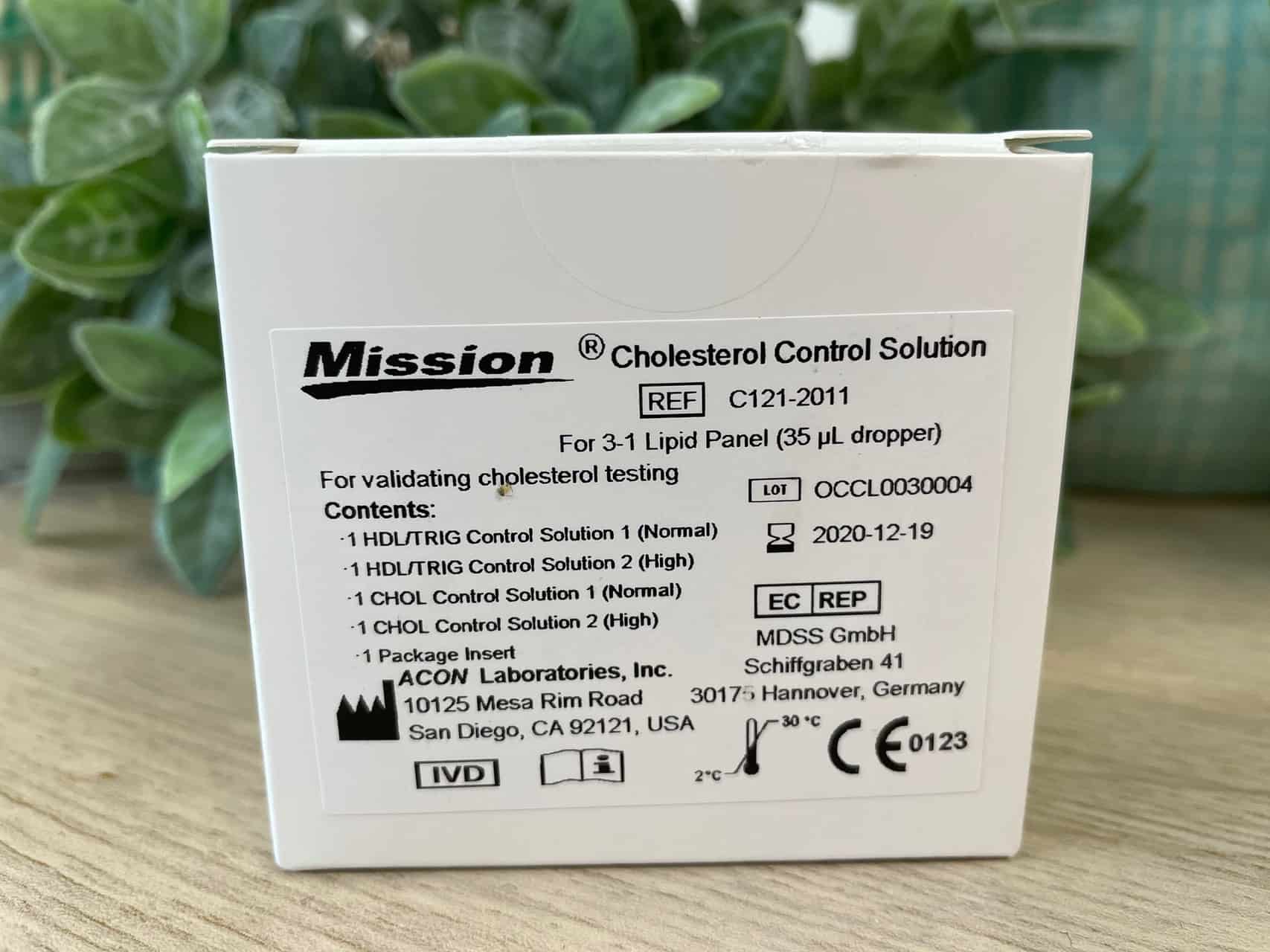 Mission 3-in-1 Control Solution Cholesterol