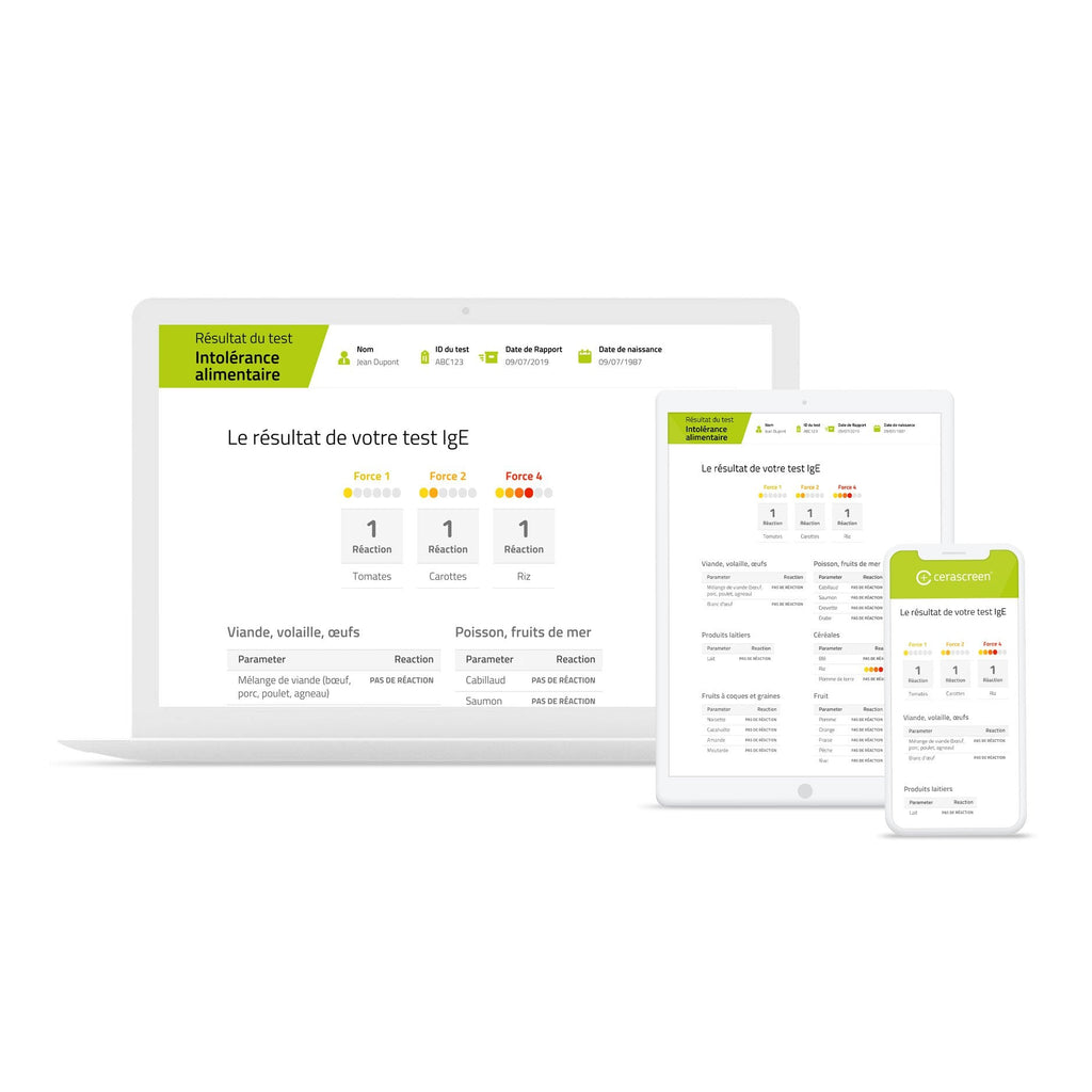 Pack Avantage - 2 Tests allergie et intolérance alimentaire